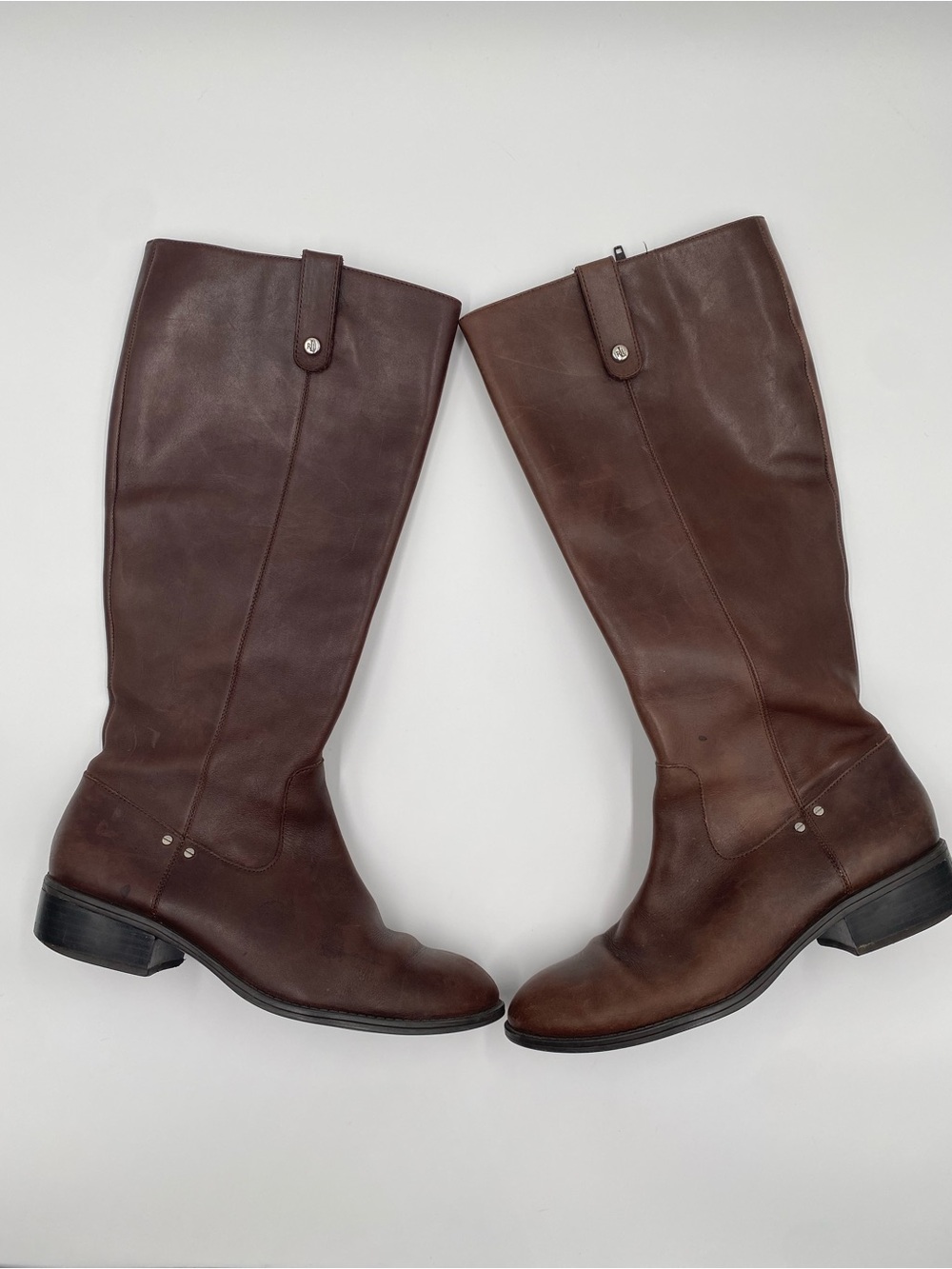 Lauren Ralph Lauren Masika Leather Riding Boots - Dark Brown 8.5